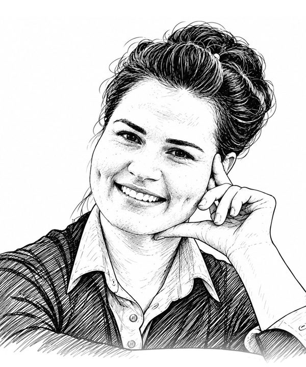 Ritratto a matita di Eva